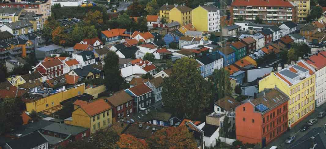 Luftfoto av Vålerenga